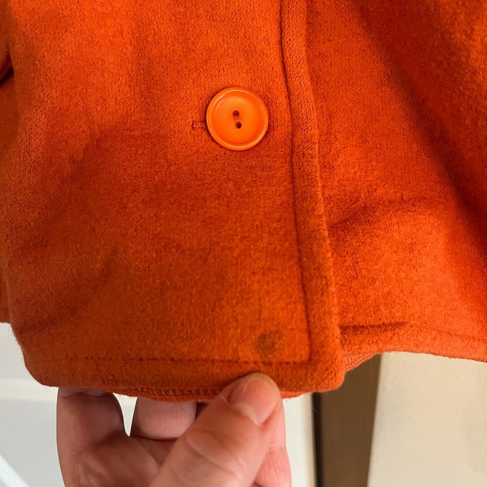 Vintage Talbots Wool & Alpha Orange Women's Pea Coat - Picture 4 of 11